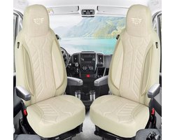 Premium Camper stoelhoezen voor Karmann Davis Lifestyle PLKT205 in Beige (2 losse stoelen)