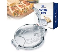 Premium Commerce® - Tortilla Pers - Roti maker - Tortillapan - Taco Press - Wrap - Ø15.8 cm - Incl. 20 Persvellen!