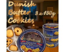 Premium Danish Butter Cookies Gift Set – 3 x 150g