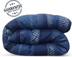 Premium Dekbed bedrukt - Zonder hoes ( 2 in 1 ) - Tweezijdig - 240 x 220 cm - African Blue/Schelp