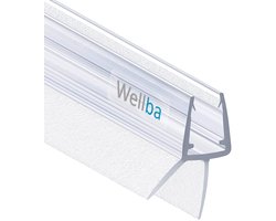 Premium douchedeur afdichting 1 x 100 cm voor 6-8 mm glas | waterafstotende douchecabine afdichting met rubberen lippen
