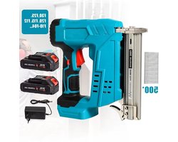 Premium - Draadloze Schiethamer - Elektrische - Meubels - Timmerwerk - Tacker - Nietmachine - Houtbewerking - Power Tool - Nietpistool - Voor Makita 18V Batterij - 1420 - gebruiksvoordelen.