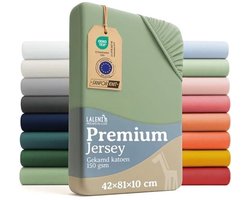 Premium Fitted Sheet voor Co-Sleeper - Ademend, 100% Katoen, 81x42x10 cm, Groen