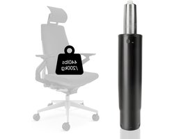 Premium Gasveer voor bureaustoel - 200 kg draagcapaciteit - Verstelbaar van 350 mm tot 400 mm - Vervanging voor draaistoel - Gaslift - Eenvoudige installatie