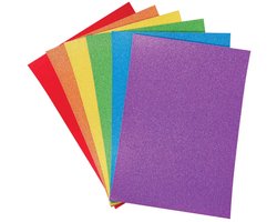 Premium Glitterpapier Knutselpapier - 8 stuks Crafting paper verschillende kleuren A4 formaat