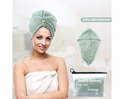 Premium Haarhanddoek | INC. PDF over je haar! Stijl en krullend Haar | Microvezel Handdoek Haar | Tulband | Hoofdhanddoek | Haar Handdoek | Hair Towel |