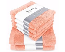 Premium handdoekenset van 100% katoen - Zacht, absorberend en stijlvol in koraal