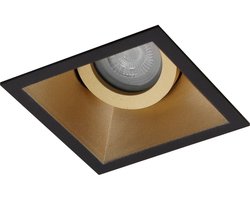 Premium Inbouwspot Callan Goud, Zwart Verdiepte vierkante spot Koel Wit (4000K) Met Philips LED