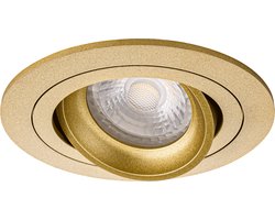 Premium Inbouwspot Hanno Goud Ronde spot Extra Warm Wit (2700K) Met Philips LED
