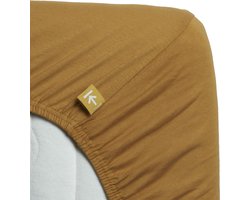 Premium jersey hoeslaken geel - 140x200/210/220 (tweepersoons) - heerlijk zacht - soepel en rekbaar - luxe kwaliteit - perfecte pasvorm