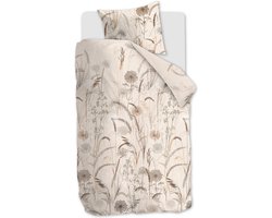 Premium katoen dekbedovertrek Jaylin Beige - 140x200/220 (eenpersoons) - uniek dessin - heerlijk zacht en comfortabel - hoogwaardig kwaliteit