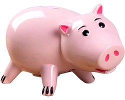 Premium keramische Toy Story Spaarvarken - kinderen en volwassenen - Bewaar munten in officiële replica van Hamm - Roze geldkluis met kurk