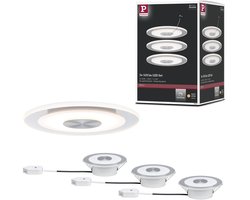 Premium LED-inbouwlamp Whirl Basisset rond 120 mm 3x4,9W 3x180lm 230V dimbaar 3000K Alu gedraaid, Satijn