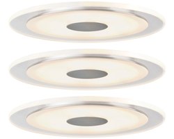 Premium LED-inbouwlamp Whirl Basisset rond 150mm 3x6W 3x450lm 230V dimbaar 3000K Alu gedraaid, Satijn