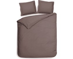 Premium luxe katoen/satijn dekbedovertrek Hotel Linnen roze | lits-jumeaux (240x200/220) | zacht en hoogwaardig | subtiel glazend | oxford-rand | inclusief 2 kussenslopen