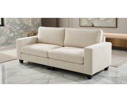 Premium Luxe Premium Katoenen Bankhoes – Beschermende Stretch Bankovertrek voor IKEA Ektorp 3-Zits Bank – Hypoallergene Anti-Slijtage Sofa Cover 218 × 88 × 88 cm – Wit - Casa Serena