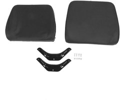 Premium neerklapbare vorkheftruckstoel met dubbele glijrails Comfort PVC leer voor dumper maaier schranklader verreiker graaflaadmachine bulldozer zwart 12 stuks