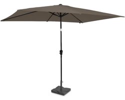 Premium Parasol 200x300cm - Duurzame Tuinparasol met Inclusief Parasolvoet - UV Bescherming - Verstelbaar - Taupe