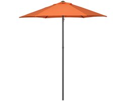 Premium Parasol - Tuinparasol - Zeshoekige Stokparasol - Ø196 cm - Strandparasol - Terrasparasol - Balkonparasol - UV-Bestendig - Strand, Balkon, Terras & Tuin - Oranje