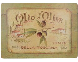 Premium placemats met kurk - tafelbescherming - set van 4 - groen en crème