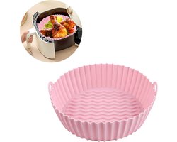 Premium Ronde Siliconen Bakplaat voor AirFryers Roze (20cm) – AirFryer Accesoires – AirFryer Bakjes Siliconen – AirFryer Siliconen Bakje – AirFryer Bakpapier Siliconen – AirFryer Bakpapier XXL – AirFryer Bakje – AirFryer Bakvorm Siliconen
