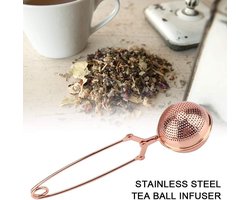 Premium Thee-ei Zeef Rvs Infuser Balvorm Filter - Handig Theepot Accessoire met Handvat