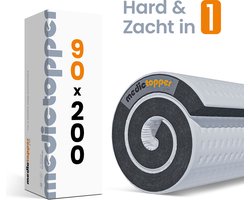 Premium Topper Matras 90x200 cm | Traagschuim Topper | Top Matras 90 x 200 | Matrastopper, Topmatras & Oplegmatras | Verkoelende Topdekmatras & Topmatrassen | Topping Matelas voor Boxspring Bed | Afritsbaar & Wasbaar | 30 Dagen Proefslapen