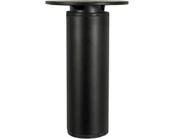 Premium verstelbare boxspring poten rond ø 3 cm - Hoogte 9,5 cm - Verstelbaar tot 13,5 cm - Diameter 3 cm - Mat zwart - Staal - Set van 12 losse verstelbare boxspringpoten - M8 schroefdraad - Universele Premium Bedpoten