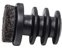 Premium Vilt Meubelglijders voor Ronde Buisstoelen - Ø 16-18 mm - Zwarte Lamellenstoppen