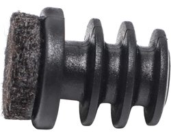 Premium Vilt Meubelglijders voor Ronde Buisstoelen - Ø 16-18 mm - Zwarte Lamellenstoppen