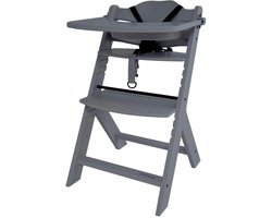 Prénatal Houten Kinderstoel Evan - Meegroeistoel - Vanaf 6 maanden - Donkergrijs