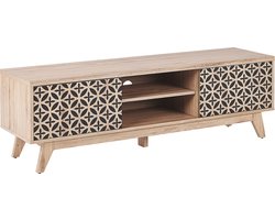PRESCOT - TV-meubel - Lichte houtkleur - MDF