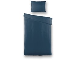 Presence Dekbedovertrek Egyptisch Katoen Uni - Donker Blauw - 140x260