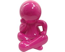Present Time - Beeld Amigo Sitting Large - Roze - 24x21x34,8 cm