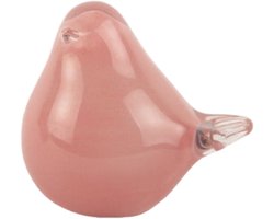 Present Time - Decoratieve vogel van glas 'Bird' (Roze, M)