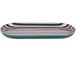 Present Time Dienblad Animado Oval Large - Groen - 38x18x2.5cm - Modern