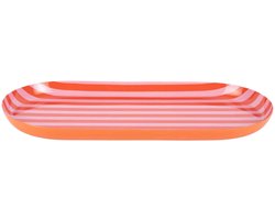 Present Time Dienblad Animado Oval Large - Helderoranje - 38x18x2.5cm - Modern