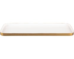 Present Time Dienblad Festive - Wit - 16x2x41 cm - Modern,Scandinavisch