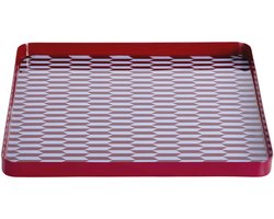 Present Time Dienblad Salerno - Bordeauxrood - 30x30x2cm - Scandinavisch