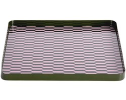 Present Time Dienblad Salerno - Diepgroen - 30x30x2cm - Scandinavisch