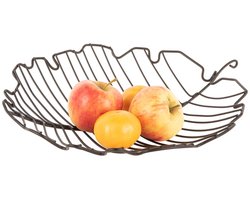 Present Time - Fruit Basket Leaf Medium - Metaal - Zwart