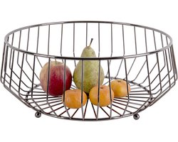 Present Time Fruitmand Linea Kink - IJzer Gun Metal - Large - 34x14,5cm - Scandinavisch