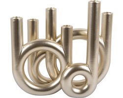 Present Time Kandelaar Rings - Goud - 35x13.5x32.5cm - Scandinavisch - Polyresin