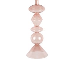 Present Time Kandelaar Totem - Roze - 16x16x41cm - Retro