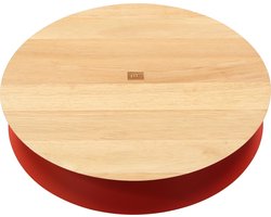 Present Time Kitchen Taartplateau van Hout – Taartbord op Voet 25cm – Designed by Jette Scheib – Oranje