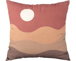 Present Time Kussen Sunset - Bruin - 45x45 cm - Modern,Scandinavisch
