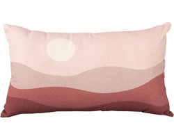 Present Time Kussen Sunset - Roze - 50x30 cm - Modern,Scandinavisch