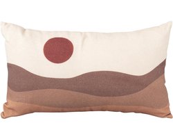 Present Time Kussen Sunset - Zandbruin - 50x30 cm - Modern,Scandinavisch