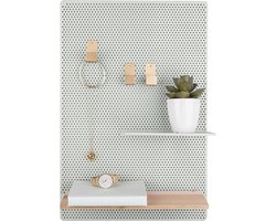 Present Time Memo bord Perky Mesh - IJzer Grijs/Groen - 52x34,5x10,5cm - Scandinavisch