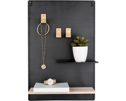 Present Time Memo bord Perky Mesh - IJzer Zwart - 52x34,5x10,5cm - Scandinavisch